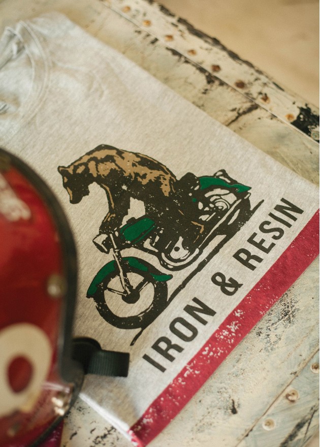 Moto Bear Tee - Iron and Resin